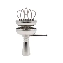 Нержавеющая сталь серебристая, для кальяна Кальян корона на голову чаша держатель для угля для Чичи табак, сигареты, наргиле, аксессуары