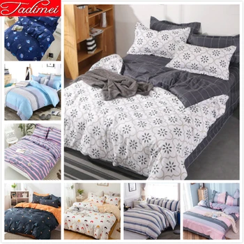

White Gray Double Side Duvet Cover Sheet Pillowcase Bedding Set Adult Child Soft Cotton Single Twin Queen King Size 1.5m 1.8m 2m