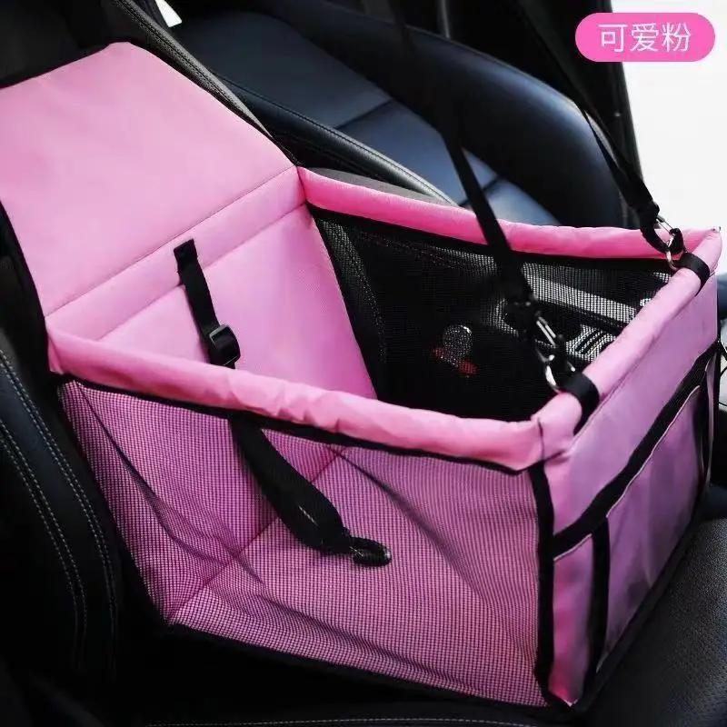 Pink upgrade Dropship Pet Dog Carrier Pad Waterproof Dog Seat Bag Basket Pet Products Safe Carry House Cat Puppy Bag Dog Car Seat - Цвет: Pink upgrade