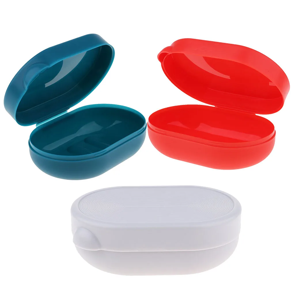 Plastic Soap Case Holder Container Storage Box with Leakproof Locking Cap Cover
