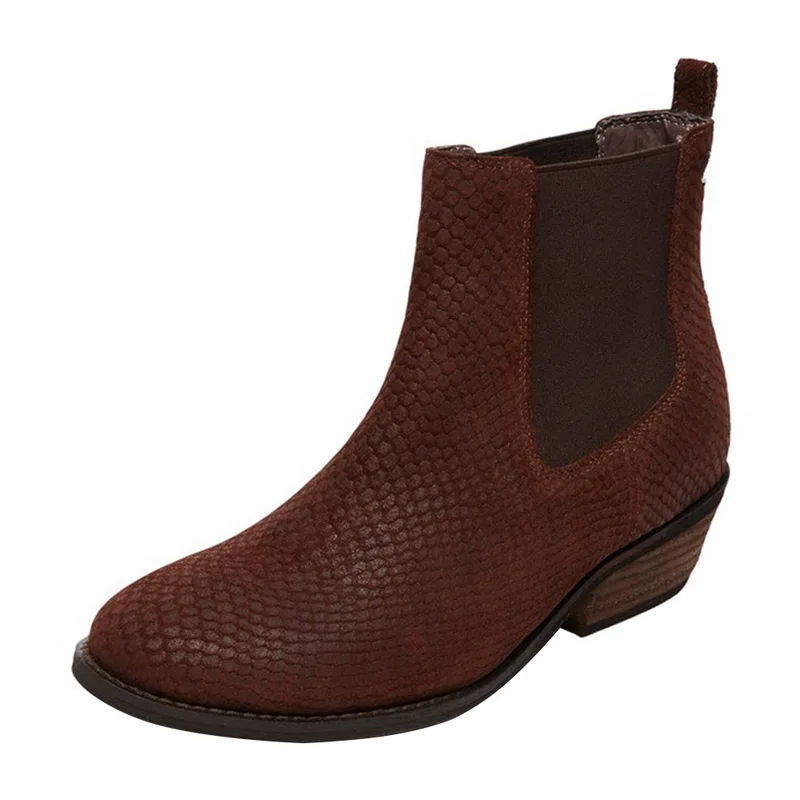 

Oeak Women's Flat Boots with Elastic Solid Color Booties Autumn Winter Boots Camel Black Ankle Boots For Women Slip On Ladies