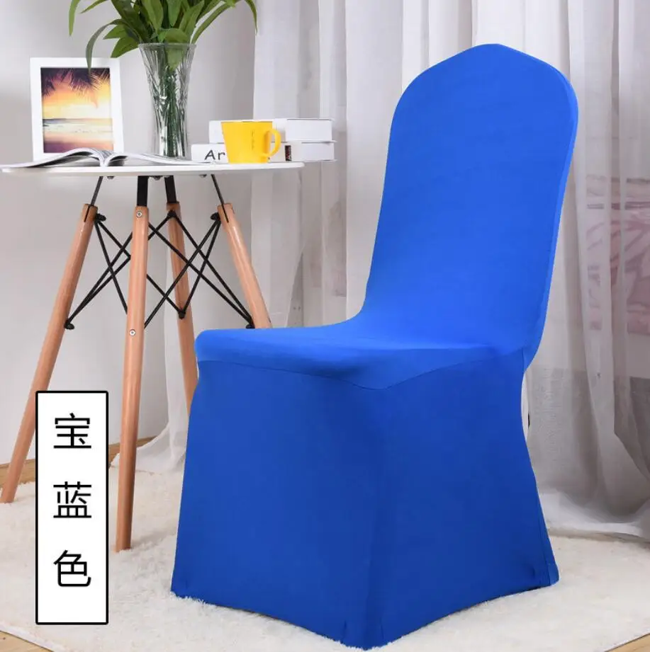 Свадебный Чехол для стула для вечеринки, растягивающийся чехол для сиденья в столовой, декоративный защитный чехол для стула, пылезащитный чехол для сиденья - Цвет: blue