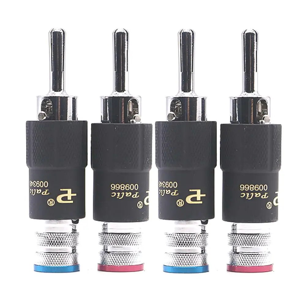 

8x Pailiccs PS-109 Rhodium Plated Audio Banana Speaker Plug Screw Lock 10mm Cable Wire Connector