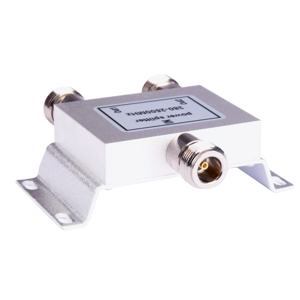 2 Way N 1 In/To 2 power Divider Splitter 380~ 2500MHz для GSM CDMA 3g усилитель сигнала, подключение к внутренней антенне наружной антенны