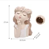 Resin Vase Creative Girl Sculpture Fake Flower Flower Arrangement Vase Succulents In Pots Home Desktop Decoration Exquisite Gift 6