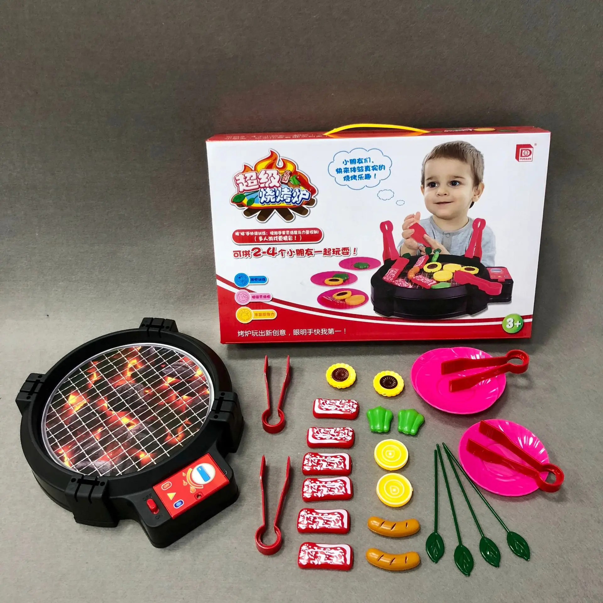 Детский игровой домик, игрушки, модель, электрические барбекю-грили, игрушки для малышей, кухня для родителей и детей, Интерактивная игрушка для барбекю