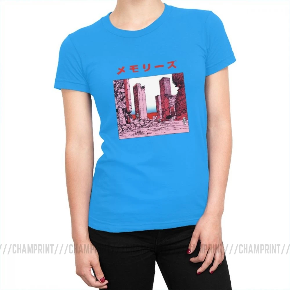 Katsuhiro Otomo Memories футболки для женщин Акира манга тройники топ Vaporwave модная футболка уличная одежда женская с принтом - Цвет: Мятный