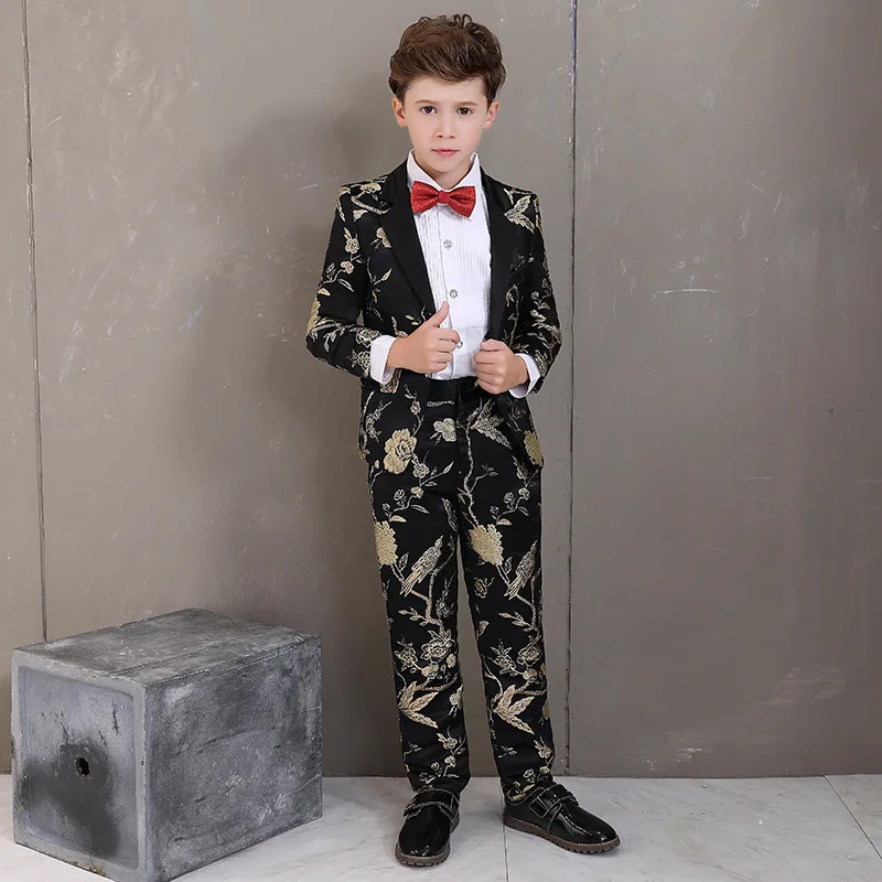 

2019 Little Boys Two Pieces Formal Wear Beach Groomsmen Wedding Tuxedos Formal Prom Suit