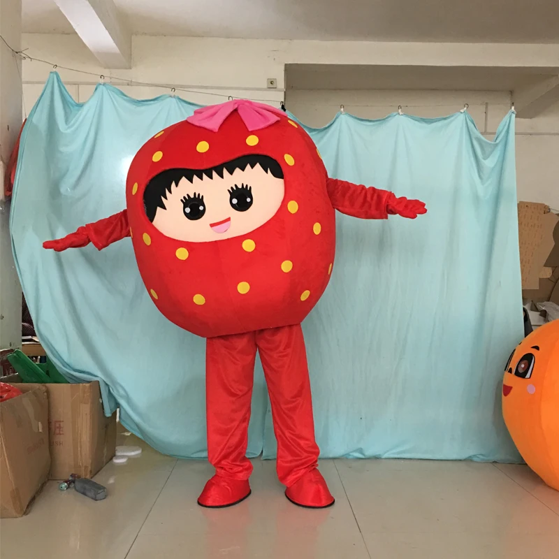 Color 2 Маскарадный костюм MASCOT «Клубничка» для взрослых, вечерние костюмы, костюмы для игр, одежда для рекламы, карнавал, Хэллоуин, Пасха - Цвет: Color 2