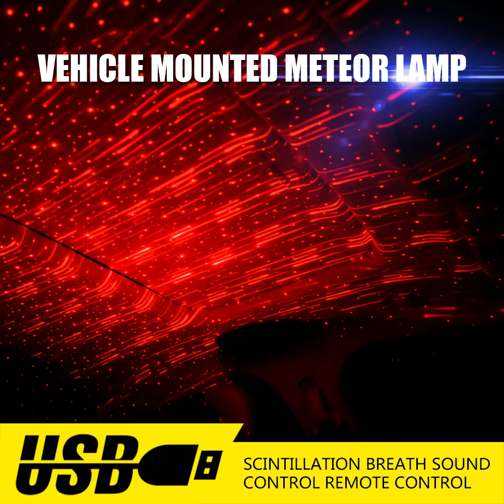

Car Atmosphere Ambient Star Light DJ Colorful Music Sound Lamp Remote Control Spotlight Voice Control For bmw Ford LED USB Light