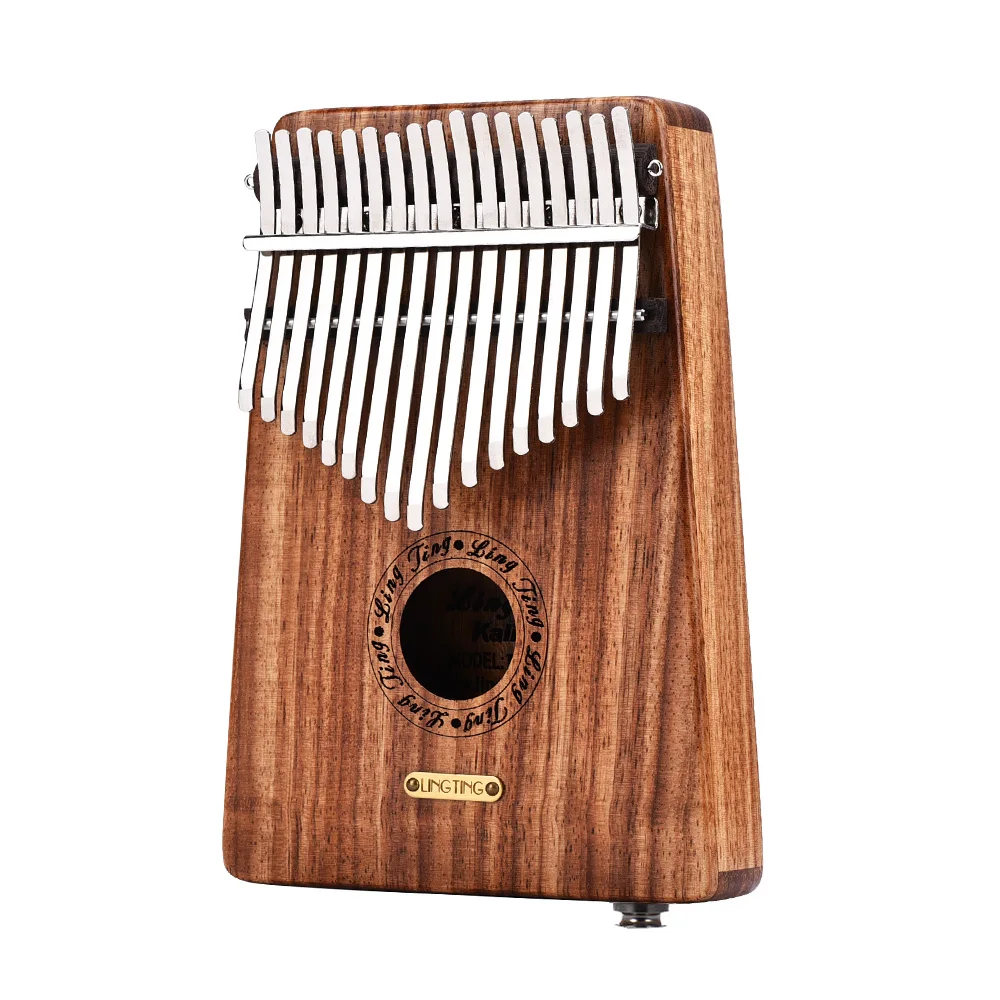 with EQ(K17YEQ) LingTing LT-K17Y/LT-K17YEQ 17 клавиш Kalimba Mbira Thumb Piano - Цвет: with EQ(K17YEQ)