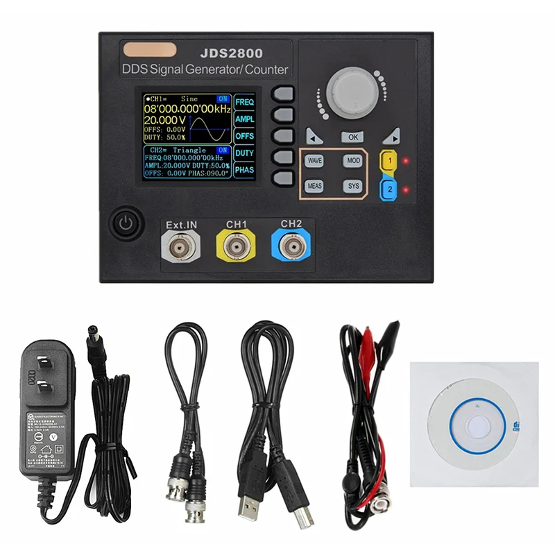 JDS2800 60 МГц генератор сигналов цифровой контроль двухканальный DDS произвольный частотомер CLH@ 8