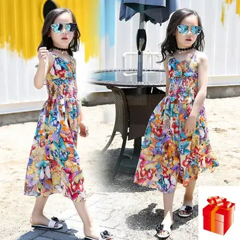 

Baby Girls Clothing Summer Dresses Floral Sundress Clothes Children Baby Costume Kids Clothing For Girls Bohemian Dress