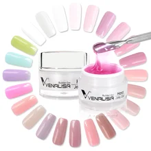 Гелевый гель VENALISA, 30 мл, 24 цвета, для дизайна ногтей, для маникюра, прозрачный, розовый, камуфляжный, ГЕЛЕВЫЙ, для наращивания ногтей, УФ светодиодный