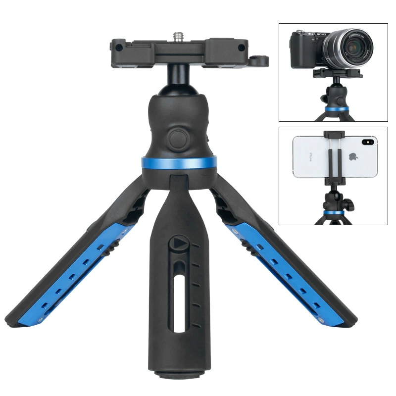 TT20 мини штатив 2 в 1 держатель для телефона Мобильная MicroSLR Выдвижная камера vlog ручка настольный штатив живой Вибрационный кронштейн для глаз