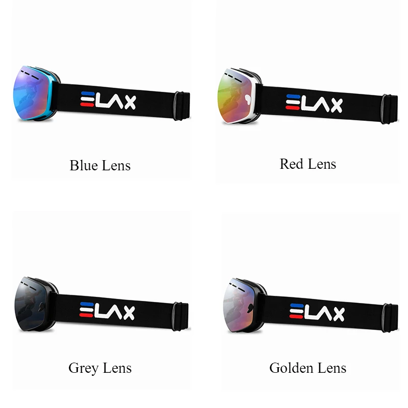 Двухслойные антизапотевающие лыжные очки ELAX лыжная маска для снегохода мужчин и