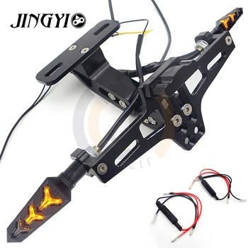 

CNC Motorcycle License Plate Bracket Flow Indicator Cover For YAMAHA aerox 155 jog yzf r6 r3 xt 600 xj6 r25 yamaha