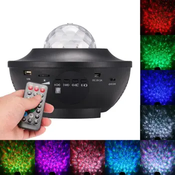 

USB Starry Projector Light LED Music Star Projector Lamp Voice Control Laser Light Night Light Bedroom Living Room Decoration