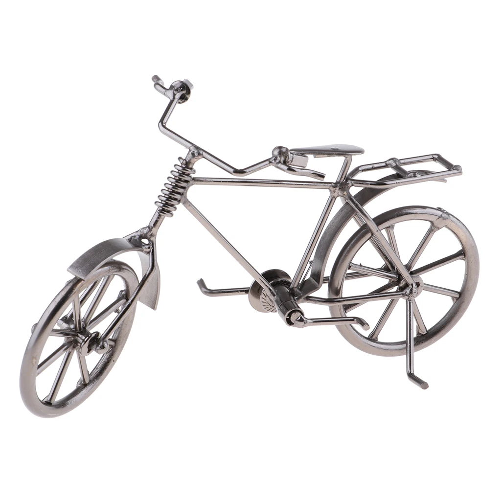 Metal Sculpture Retro Classic Handmade Iron Bicycle Unique Art Ornaments