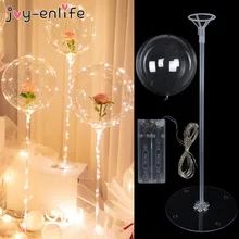 

70cm LED Light Balloon stick stand Birthday Clear Balloons Globos Holder stand Baby Shower Wedding Party Decorations Ballon