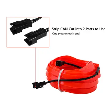 

5M Atmosphere lamp 12V Red Cold Light Strip Interior Decor Accessories