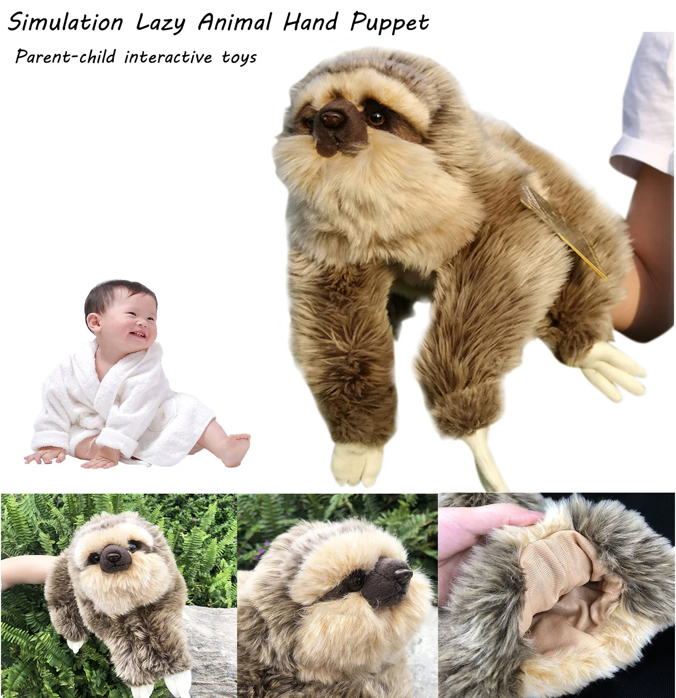 realistic sloth puppet