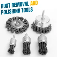 Lonbor Rust Removal Polishing Tools Stainless Steel Wire Wheel Brushes Angle Grinder Gadget Rotary Tool Polishing Brush