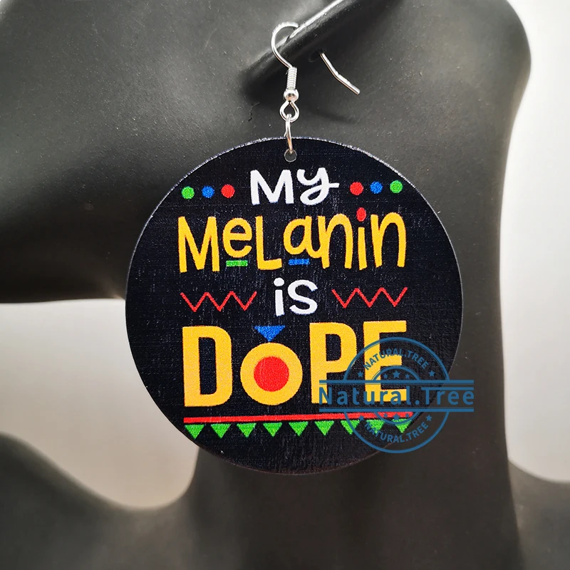 2020 мои меланиновые деревянные серьги|Серьги-подвески| |