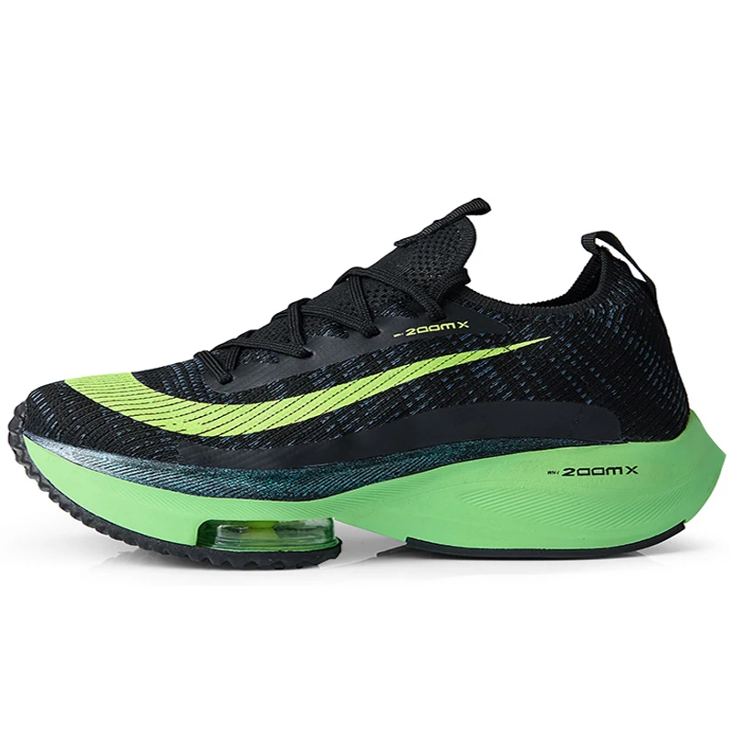 Zoomx Alphafly-Zapatillas deportivas cómodas para hombre, zapatos deportivos con Zoom Tempo Next, color negro, verde, 4%