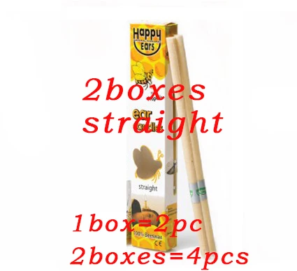 2 boxes straight 10 шт./партия = 5 коробок Ушная свеча s Happy забота о здоровье восковой очиститель Свеча для ушей из пчелиного воска аромат Свеча ароматическая Индиана терапия - Цвет: 2 boxes straight