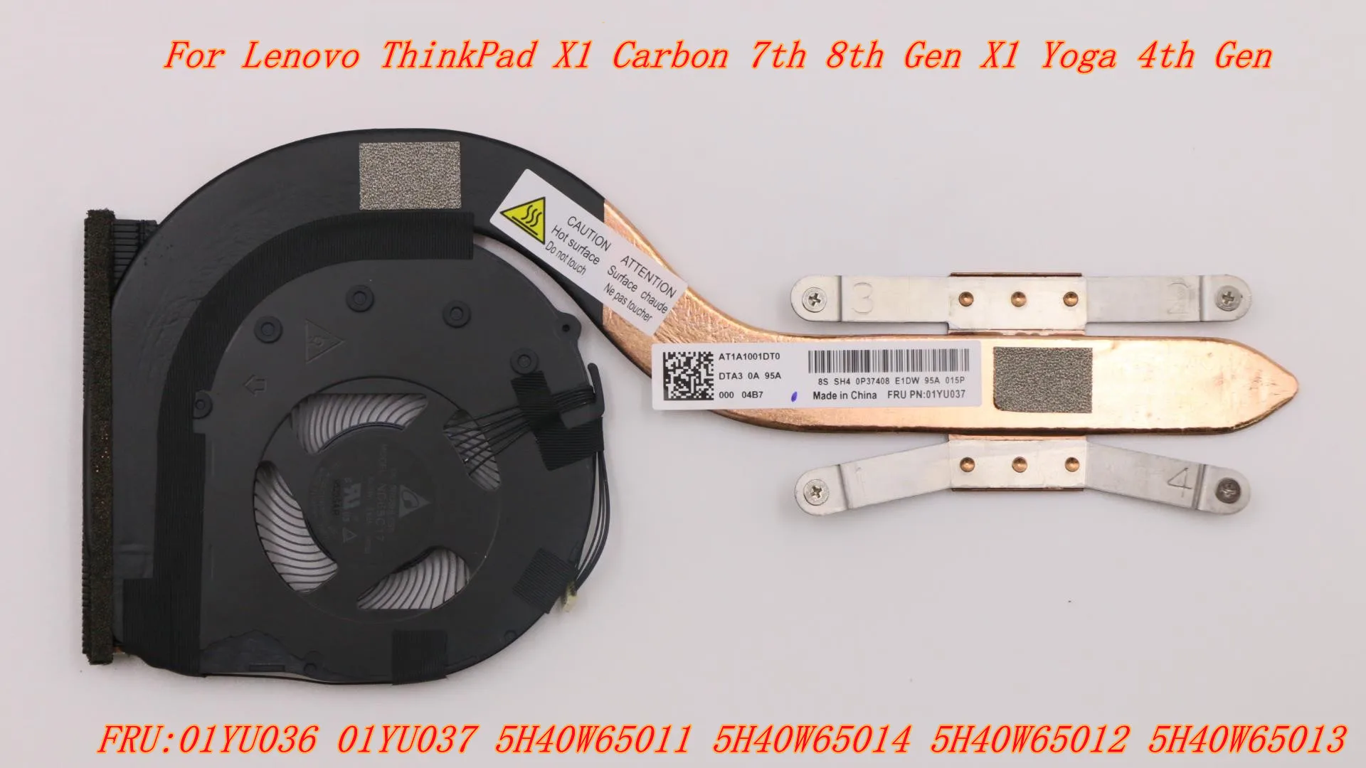 New/Orig Heatsink CPU Cooler Cooling Fan for Lenovo ThinkPad X1 Carbon 7th 8th Gen X1 Yoga 4th
