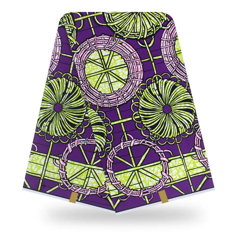 Хлопок Анкара ткань tissu для платья настоящий воск Высокое качество африканская ткань воск принты ткань - Цвет: YJ751207C22