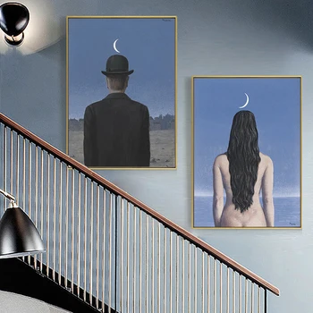 

Rene Magritte Artist Surrealist Oil Painting on Canvas Cuadros Posters and Prints Scandinavian Wall Art Picture for Living Room