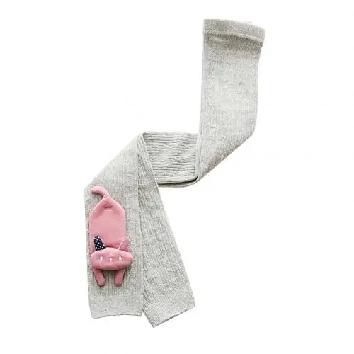 Light Gray S Милые детские леггинсы для девочек, однотонные леггинсы с рисунком, узкие брюки, Стрейчевые трикотажные леггинсы для платья, футболка - Цвет: Light Gray S