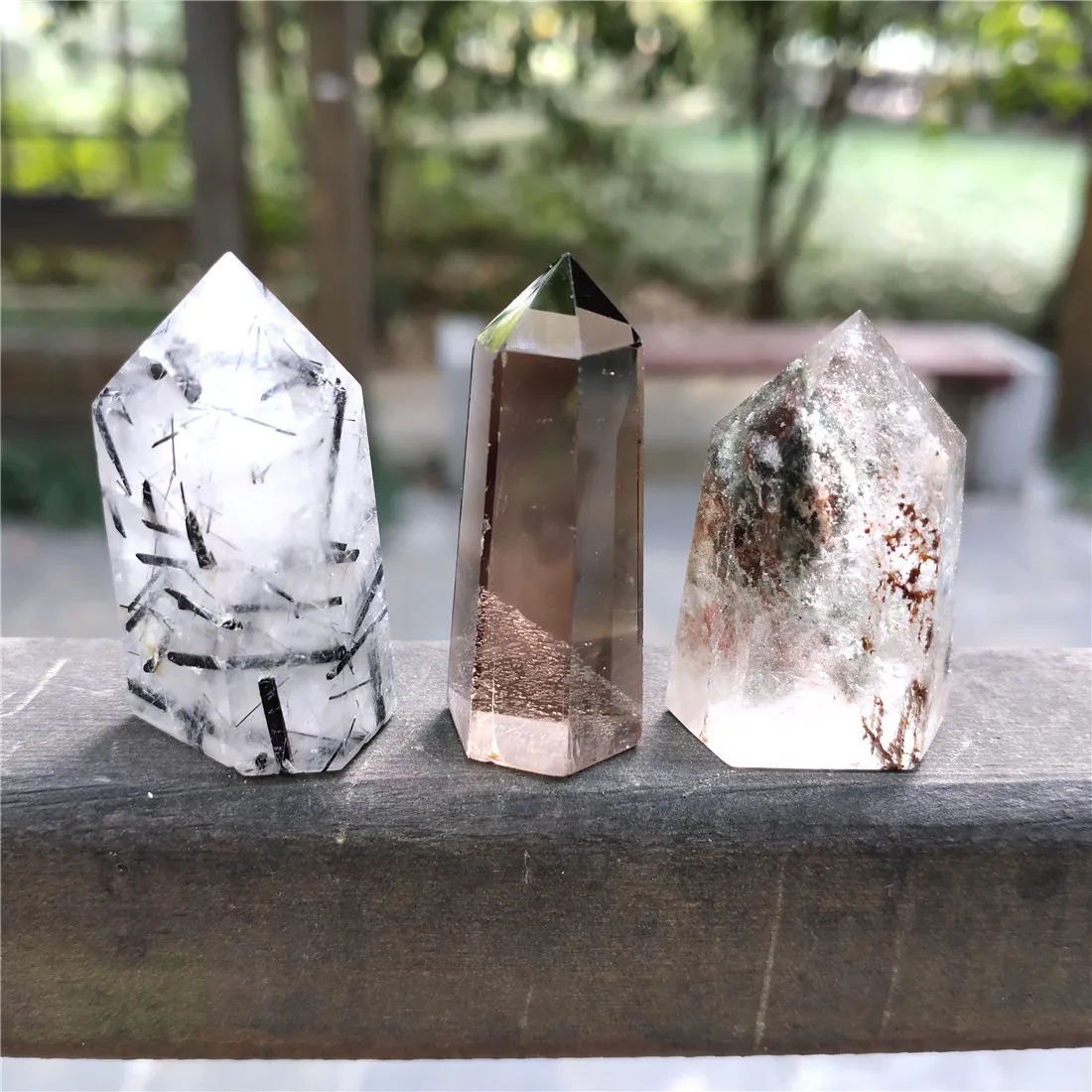 Phantom Black Hair кварцевый башня кристалл камень остров Камни Кристаллы Wicca Cristal Пьер Природный Исцеление Декор подарок Медитация