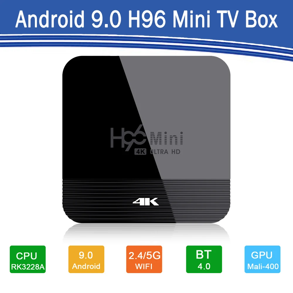 

Android 9.0 H96 Mini Smart TV Box 2.4G/5G Wifi smart box Quad-Core BT 4.0 Set Top Box Media Player 4G 32G 64G PK TX6 H96 X96 MAX
