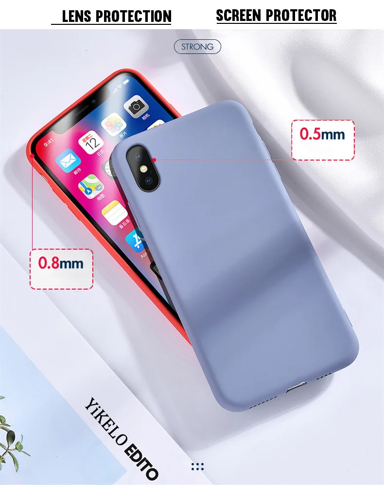 Silicone Solid Candy Color Case for Samsung Galaxy S7 S8 S9 S10 Plus Note 8 9 10 A10 A20 A30 A40 A50 A60 A70 A8 A90 M10 M20 M30