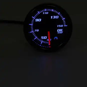 

2 Inch 52mm Universal Car Oil Temperature Gauge 7 Color LED Digital Display 40-150 Degrees 12V Car Oil Temp Meter with Sensor