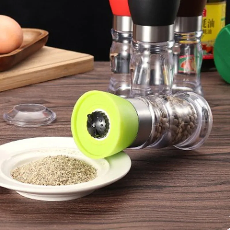 Manual salt pepper mill grinder seasoning bottle spice grinding containers adjustable shakers 1PC