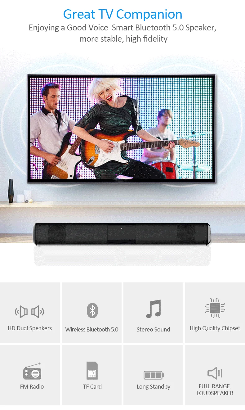 NFC Sound Blaster мобильный Телевизор универсальный Bluetooth динамик мини двойной динамик вставной карты Smart Touch 10 Вт мощность сабвуфер AUX