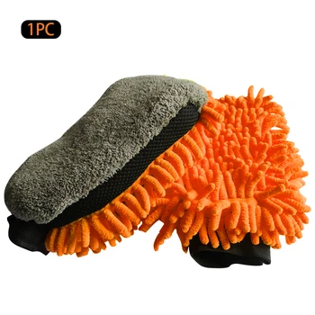 

Soft Microfiber Car Wash Mitt Anti Scratch Cleaning Glove Tools Large Double Sided Home Kitchen Multifunctional Water Absorption