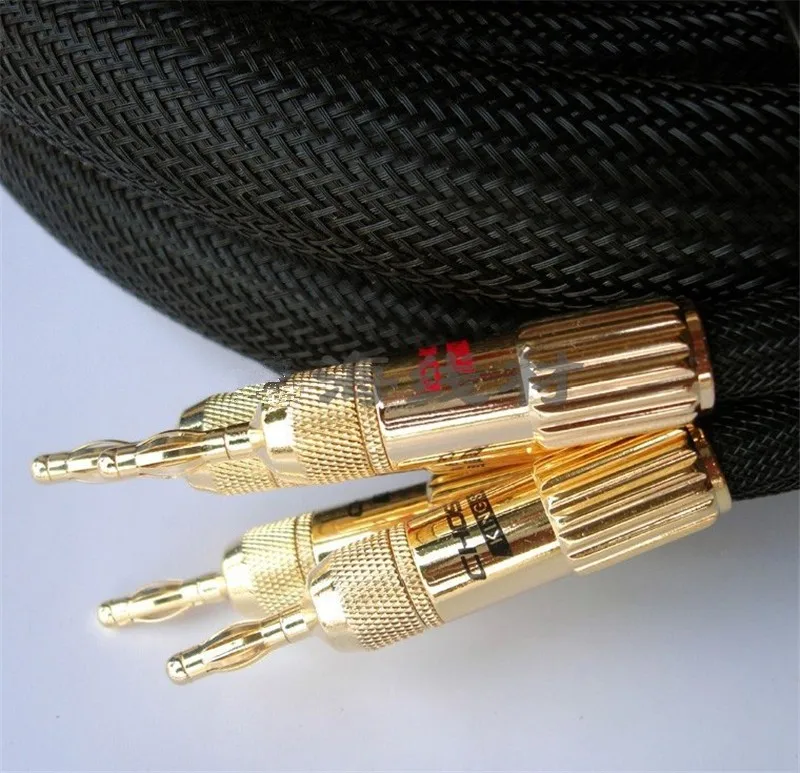 Высококлассный hi Fi кабель для динамика Choseal LA 5101 6N OCC 24K позолоченный Банановый