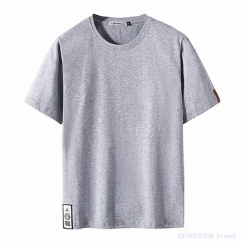 

Summer men's short-sleeved T-shirt men's fat increase XL loose tide fat 130 pounds fat people round neck t-shirt L-8X