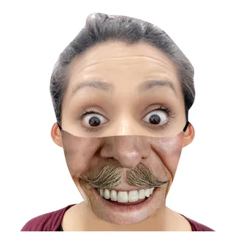 

Face Mask Fashion 10PCS Unisex Adult Face Printed Funny Face Outdoor Breathable Cycling Mascarillas Reutilizables Masks mascaras