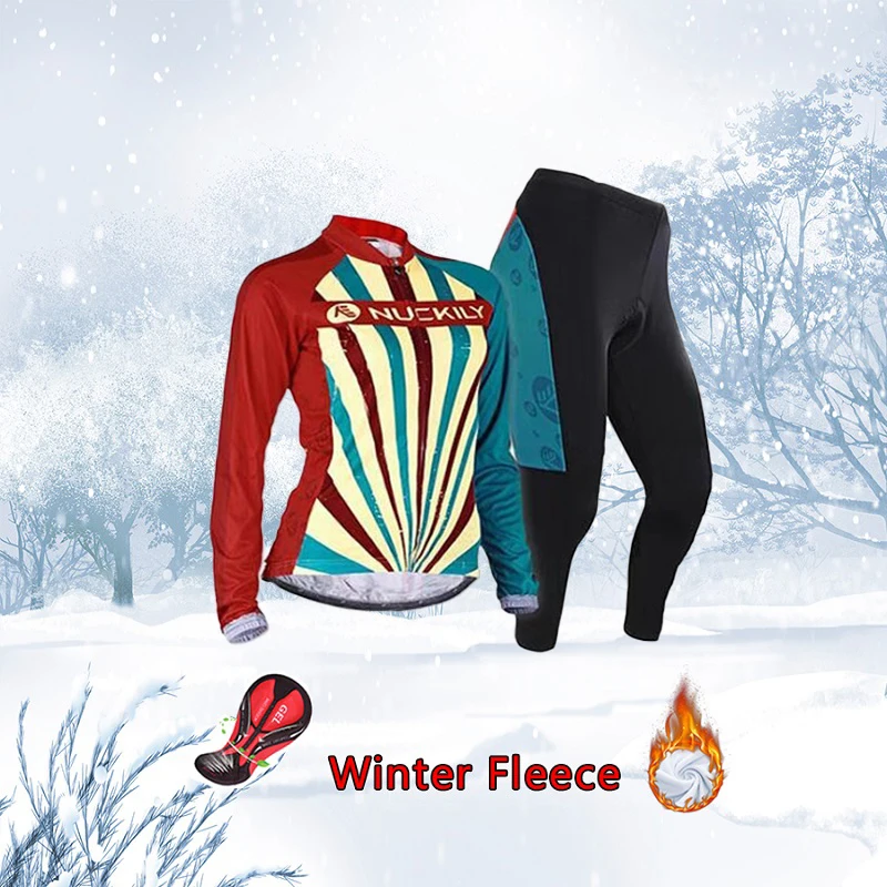 

Winter Thermal Fleece cycling clothing women bib set 2019 bike jersey maillot ciclismo female bicycle clothes suit mtb dress kit