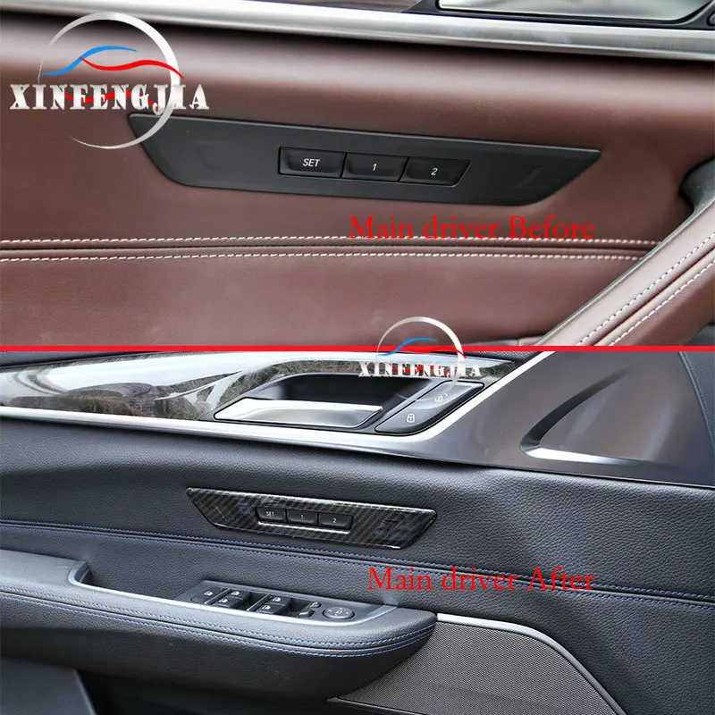 Для BMW 5 серии 6GT G32 G30 17-19 углеродное волокно цветное сиденье переключатель памяти Кнопка панель отделка