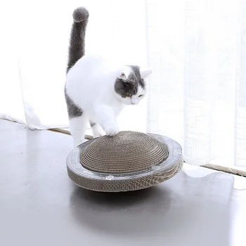 

Cat Catnip Scratch Board Nail Scraper Mat Bed Toy Cats Scratcher Corrugated Paper Kitten Pad Rest Pet Supplies 1