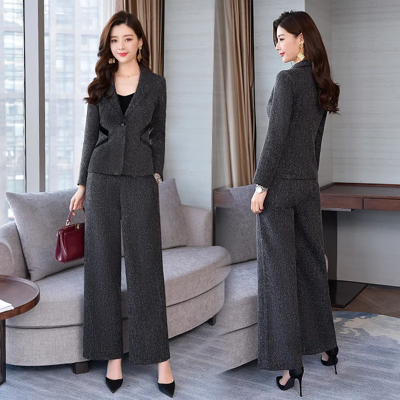 

Set 2019 Spring New Style Fashion Simple Long Sleeve Trend Simple Solid Color Retro Elegant