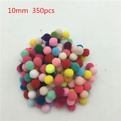 Color mixing 350 шт 10 мм маленькие разноцветные DIY украшения помпон меховой шарик плюшевый шар материал ручной работы раннего обучения креативный шарик ручной работы - Цвет: Color mixing