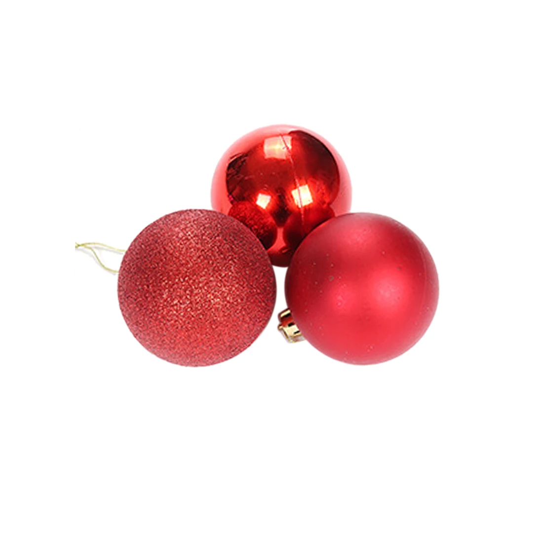 6 шт 10 см Рождественский шар небьющиеся елочные шары орнамент набор украшений для праздничной вечеринки декор елочные украшения-красный